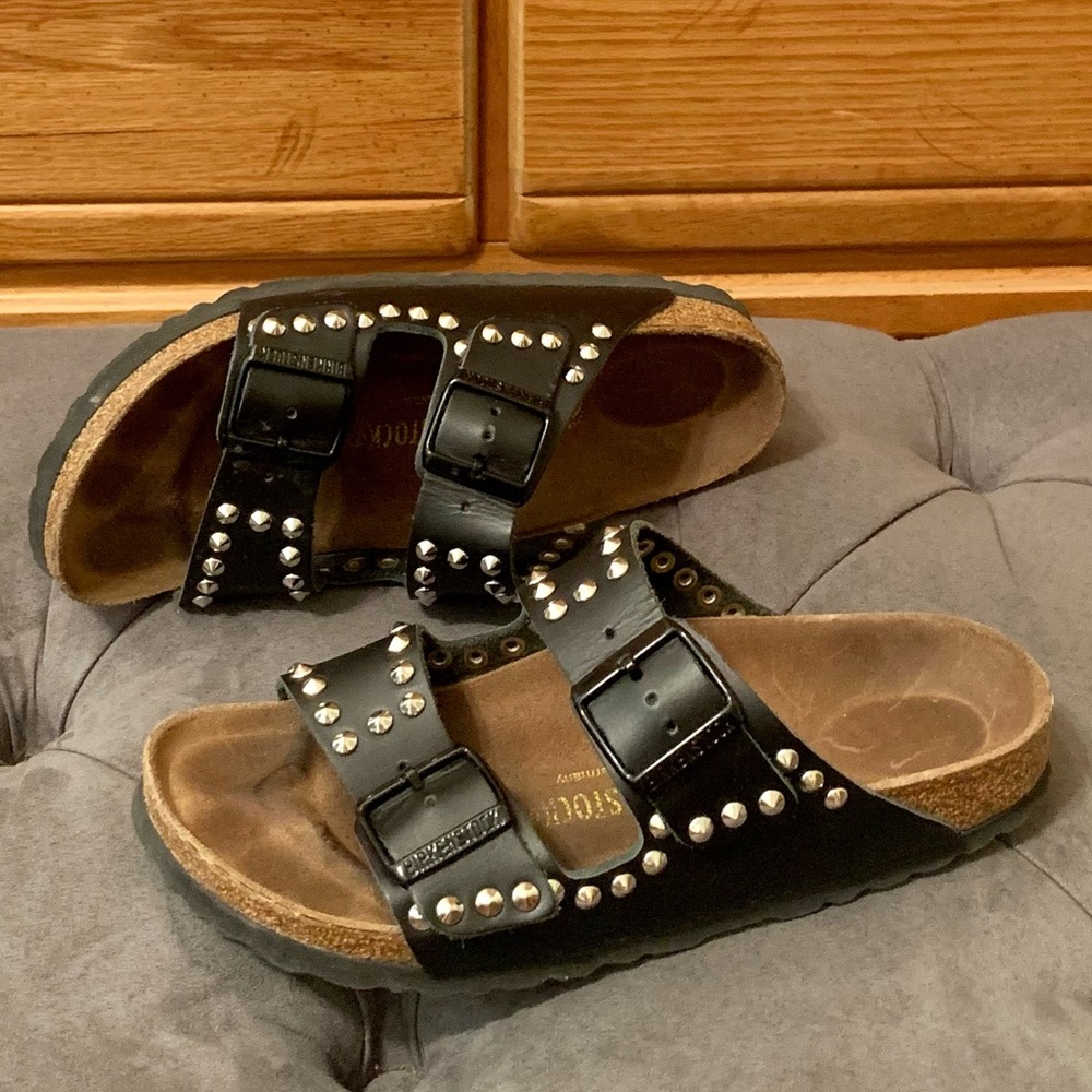 Black Studded Birkenstock Arizona 38N, Awesome!